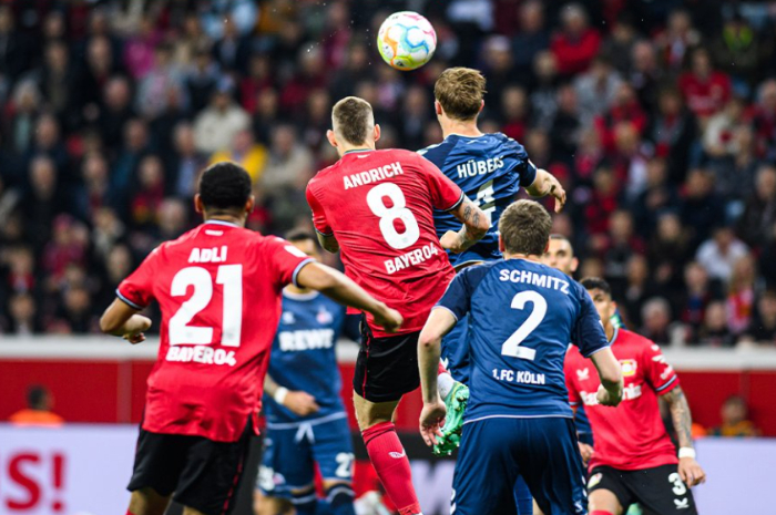 <p>Ket Foto: Foto Duel antara Bayer Leverkusen vs Koln di BayArena (Foto/Twitter/Bayer Leverkusen)</p>