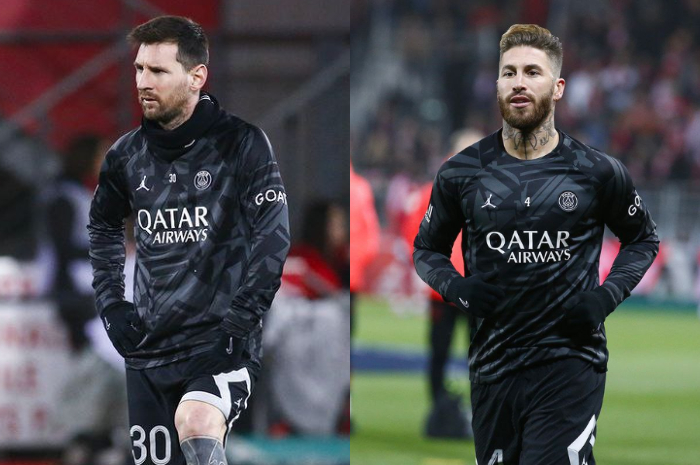 <p>Ket. Foto: Lionel Messi dan Sergio Ramos pemain yang kini tengah berseragam Paris Saint-Germain (Foto/Instagram/@psg)</p>
