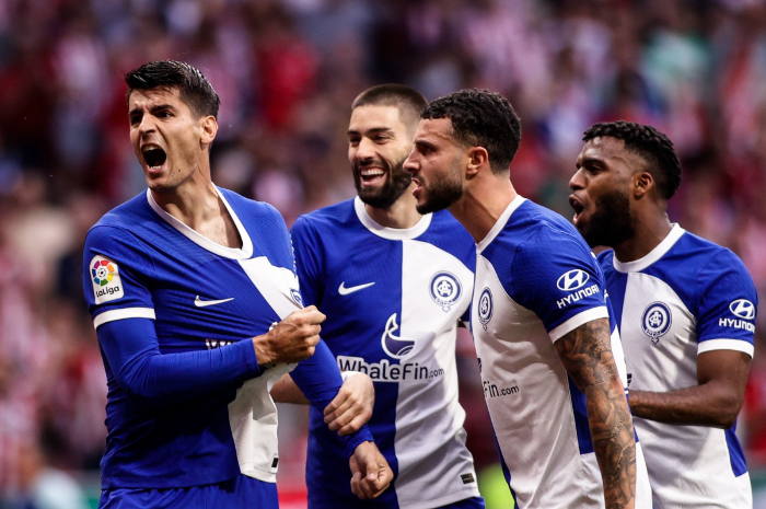 <p>Ket Foto: Foto skuad Atletico Madrid selebrasi di lapangan (Foto/Twitter/Atletico Madrid)</p>
