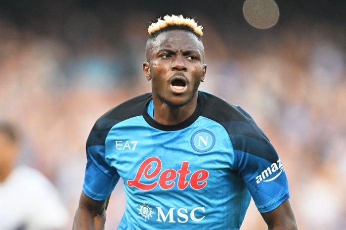 <p>Ket Foto: Foto Victor Osimhen pemain Napoli (Foto/Twitter/@idextratime)</p>
