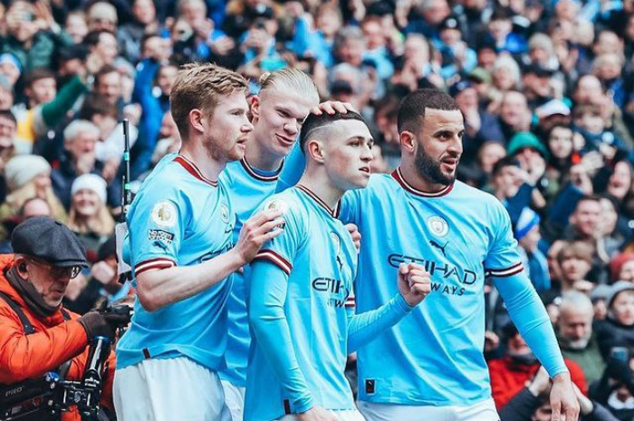 <p>Ket. Foto: Sejumlah pemain andalan yang dimiliki oleh Pep Guardiola bersama Manchester City (Foto/Instagram/@mancity)</p>
