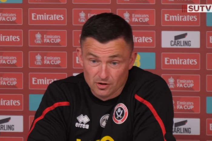 <p>Ket. Foto: Paul Heckingbottom manajer dari tim Sheffield United dalam konferensi pers, jelang menghadapi Manchester City di Piala FA (Foto/Youtube/Sheffield United FC)</p>
