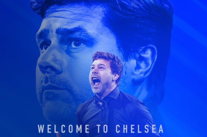<p>Ket Foto: Foto poster pengumuman selamat datang untuk pelatih Chelsea yang baru (Foto/Twitter/@Faktasepakbola)</p>
