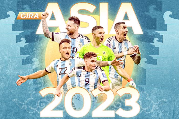 <p>Ket Foto: Foto poster Timnas Argentina akan lakukan tanding di Asia tahun 2023 (Foto/Twitter/@faktasepakbola)</p>
