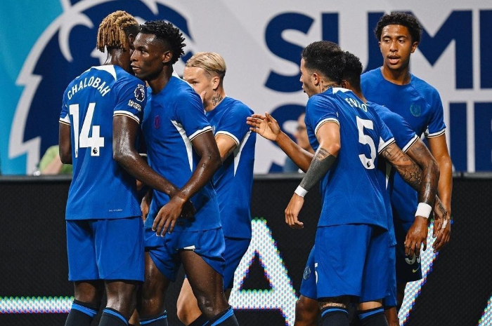 <p>Ket Foto: Foto skuad Chelsea yang berhasil imbang dengan Newcastle (Foto/Twitter/@idextratime)</p>

