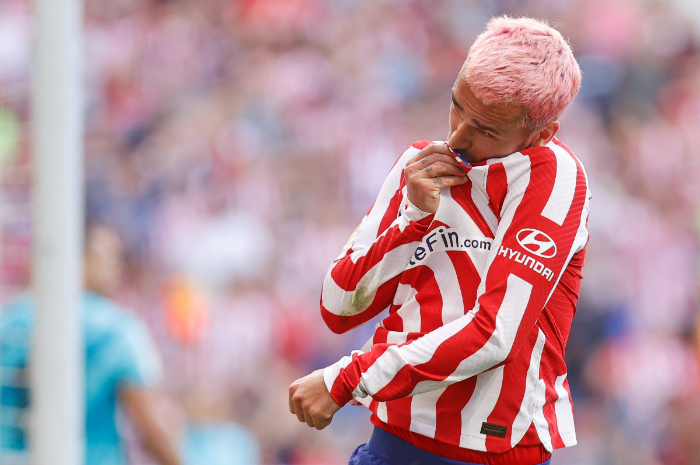 <p>Ket Foto: Foto Griezzman selebrasi di lapangan (Foto/Twitter/Atletico Madrid)</p>
