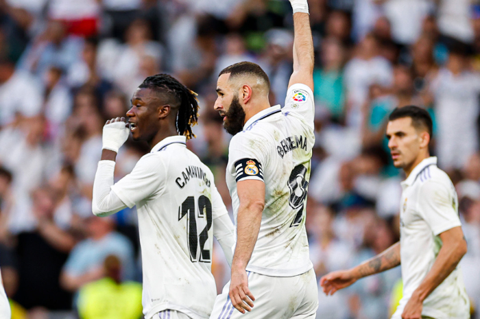 <p>Ket Foto: Foto pemain Real Madrid sedang selebrasi di lapangan (Foto/Twitter/Real Madrid FC)</p>
