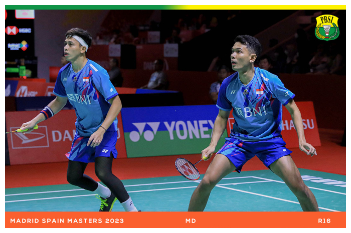 <p>Foto dari ganda putra Fajar/Rian (Foto/Twitter/Badminton Indonesia)</p>
