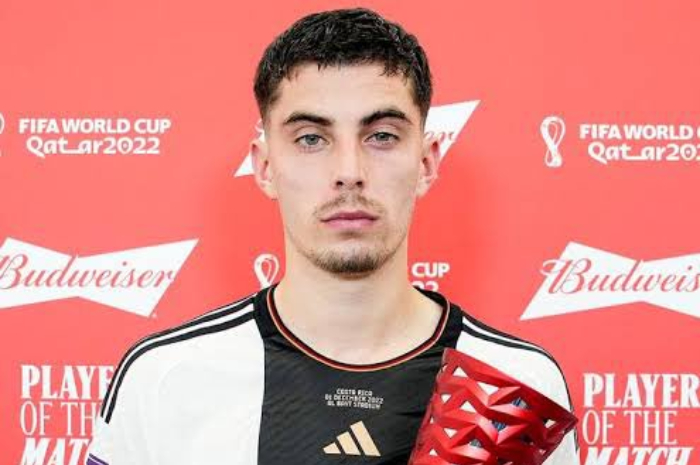 <p>Ket Foto: Foto Kai Havertz yang saat ini tengah diperbincangkan di pasar transfer pemain (Foto/Twitter/@idextratime)</p>
