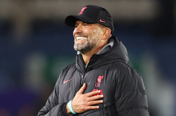 <p>Ket Foto: Foto Jurgen Klopp pelatih Liverpool di lapangan (Foto/Twitter/Liverpool FC)</p>
