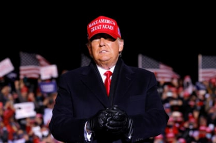 <p>Keterangan Foto: Kampanye Donal Trump,(Foto:/Twitter/Carlos Baria)</p>
