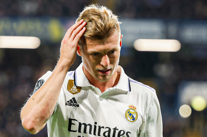 <p>Ket Foto: Foto Toni Kroos di lapangan (Foto/Twitter/Real Madrid)</p>
