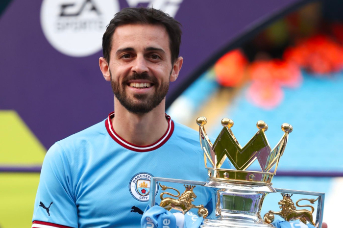 <p>Ket Foto: Foto pemain Manchester City, Bernardo Silva yang dimana PSG tertarik untuk merekrutnya (Foto/Twitter/@idextratime)</p>
