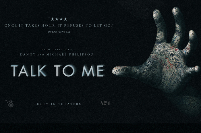 <p>Ket Foto: Foto Poster dari film Horor Talk To Me (Foto/Twitter/@HabisNontonFilm)</p>
