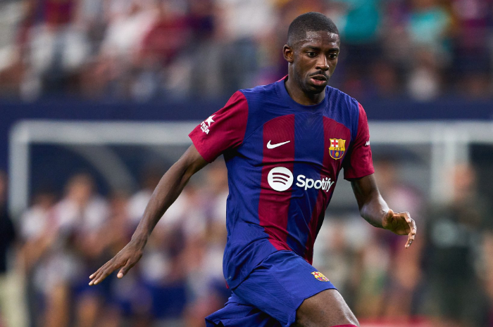 <p>Ket Foto: Foto Dembele sedang bermain di lapangan (Foto/Twitter/@idextratime)</p>