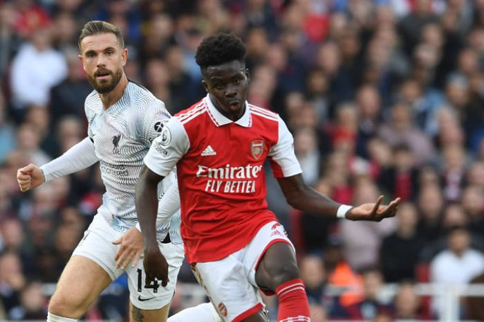 <p>Ket Foto: Foto Skuad Arsenal vs Liverpool di lapangan (Foto/Twitter/Arsenal)</p>
