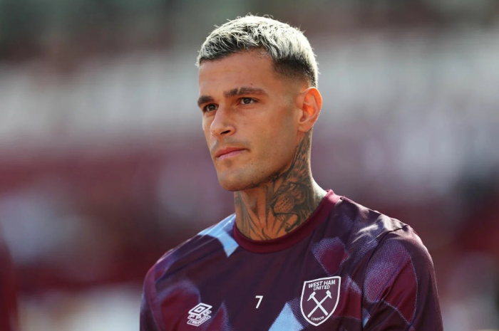 <p>Ket Foto: Foto Gianluca Scamacca, pemain West Ham (Foto/Twitter/@idextratime)</p>
