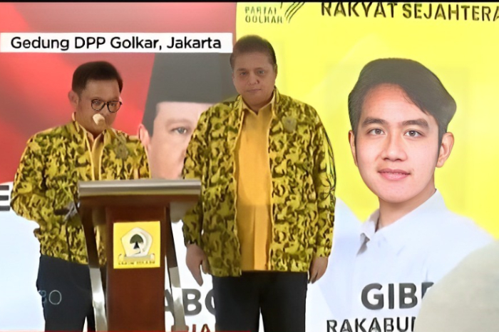 <p>Ket. Foto : Airlangga Hartarto Membandingkan dengan Sutan Sjahrir Saat Ditanya Alasannya Usung Gibran Rakabuming Raka Menjadi Cawapres Prabowo Subianto<br />
(Foto/X/@EdiArif96983478)</p>
