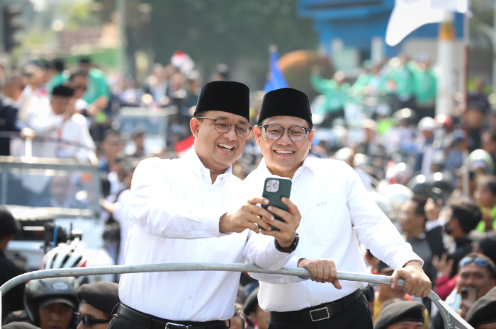 <p>Ket. Foto : Pasangan Anies Baswedan dan Cak Imin Janjikan Akan Dorong Revisi UU KPK<br />
(Foto/X/@cakimiNOW)</p>
