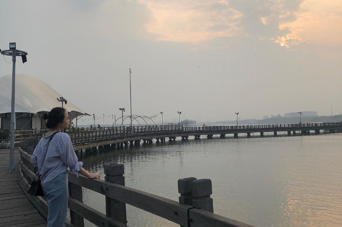 <p>Ket. Foto : Tamasya di Taman Impian Jaya Ancol yang Dimiliki Jakarta<br />
(Foto/Instagram/@nvtaa.g)</p>
