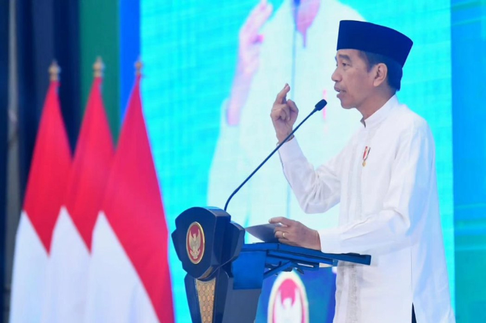 <p>Ket. Foto : Dalam Rakornas Penyelenggara Pemilu Hari Ini, Jokowi Menepis Anggapan Pemilu Mudah Diintervensi<br />
(Foto/X/@jokowi)</p>
