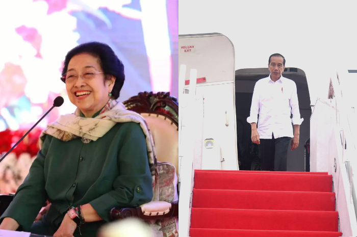 <p>Ket. Foto : Video Megawati Hempaskan Tangan Jokowi Viral,Politisi PDI-P Ungkap Tujuannya Agar Pendukung Jokowi Benci<br />
(Foto/X/@jokowi/Instagram/@presidenmegawati)</p>
