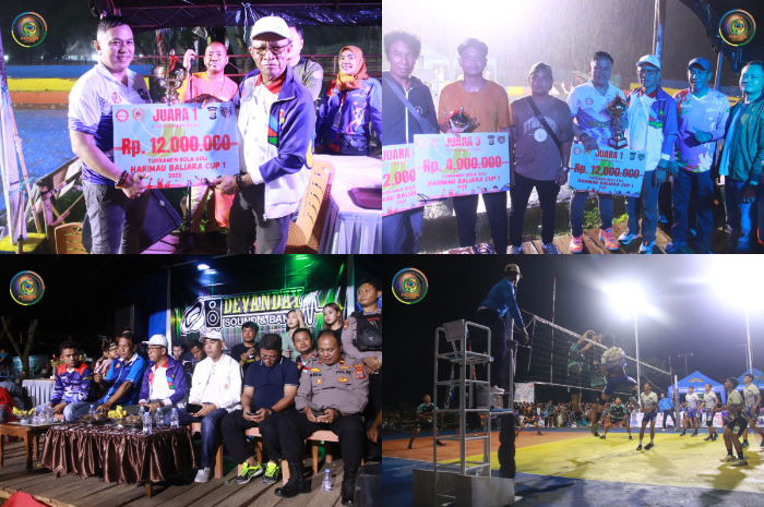 <p>Ket.Foto: Kegiatan penutupan turnamen Bola Voli Harimau Baliara Cup Parigi Moutong (Foto/Prokopim Parigi Moutong)</p>
