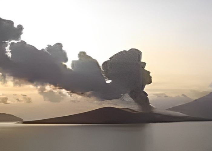 Ket. Foto: Gunung Anak Krakatau Dilaporkan Kembali Erupsi Pagi Ini (Foto/X/@PVMBG_)