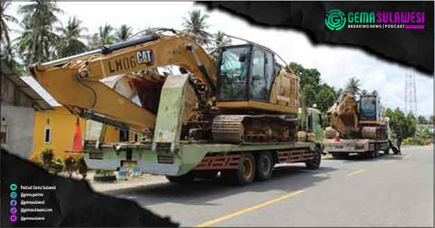 <p>Foto: Alat berat yang disita dari lokasi tambang. (Foto Istimewa)</p>
