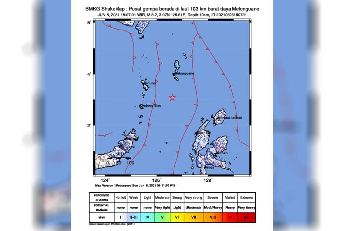 <p>Foto: Rilis Data Gempa Melonguane Sulawesi Utara/Foto: BMKG</p>
