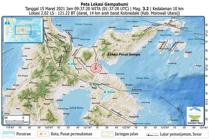 <p>Foto: Rilis BMKG Gempa Morowali, Sulteng hari ini.</p>
