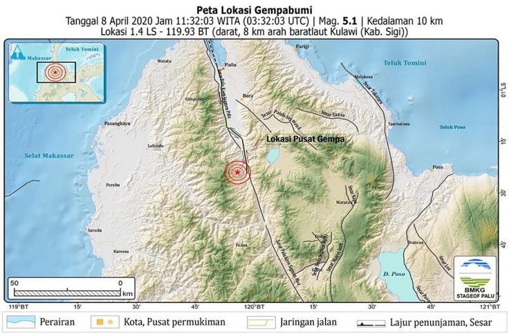 <p>Gempa Magnitudo 5,1 Getarkan Sigi Sulawesi Tengah</p>
