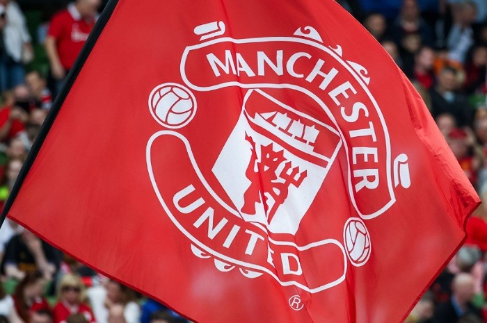 <p>Ket Foto: Foto dari bendera klub besar Inggris, Manchester United (Foto/Twitter/@idextratime)</p>
