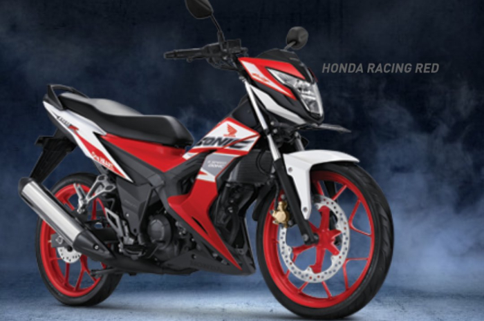 <p>Ket Foto: Honda Sonic 150R dengan warna Honda Racing Red yang sporty (Foto/Twitter/astrahondacare)</p>

