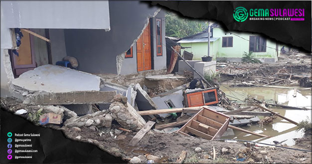 <p>Salah satu rumah warga korban banjir bandang Desa Torue (Ilustrasi gambar) Foto/Istimewa</p>
