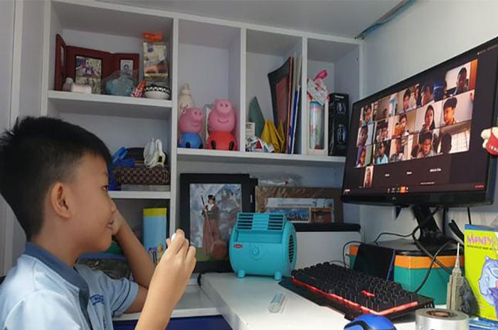 <p>Foto: Illustrasi model belajar jarak jauh.</p>