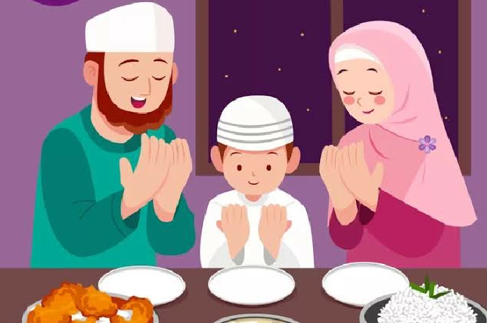 <p>Ket. Belajar berpuasa untuk si Kecil</p>
