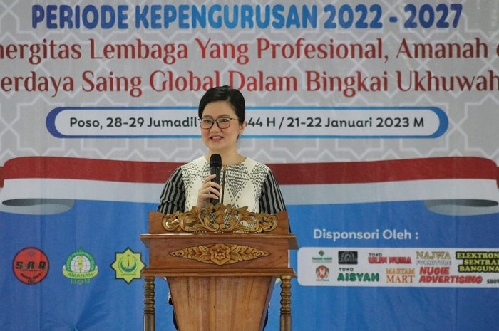 <p>Bupati Verna GM Inkiriwang Buka Raker Yayasan Badan Wakaf Amanatul Ummah Poso</p>
