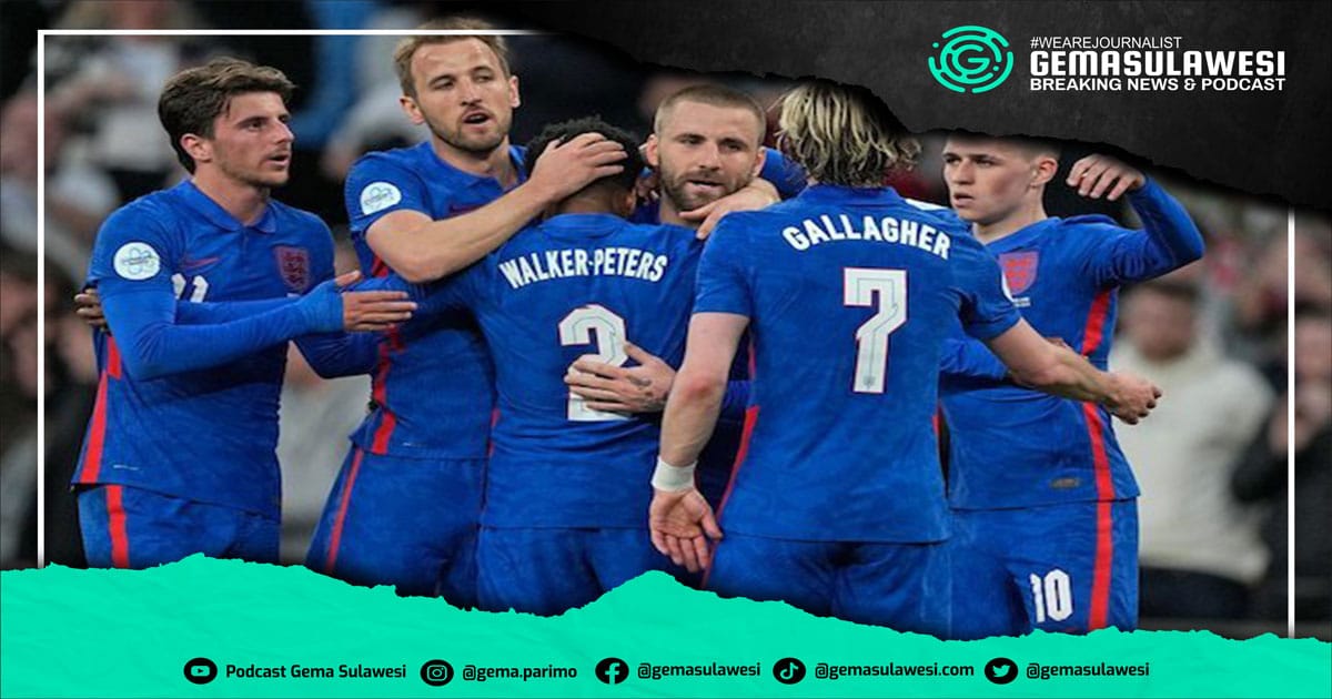 <p>Ket Foto: Timnas Inggris menang 2-1 atas Swiss dalam laga ujicoba di Wembley, Minggu (27/3/2022) dini hari WIB. (Foto/© AP Photo)</p>
