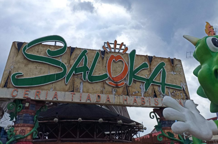 <p>Ket Foto: Saloka Theme Park merupakan taman hiburan terbesar di Jawa Tengah (Foto/Farid Zam)</p>
