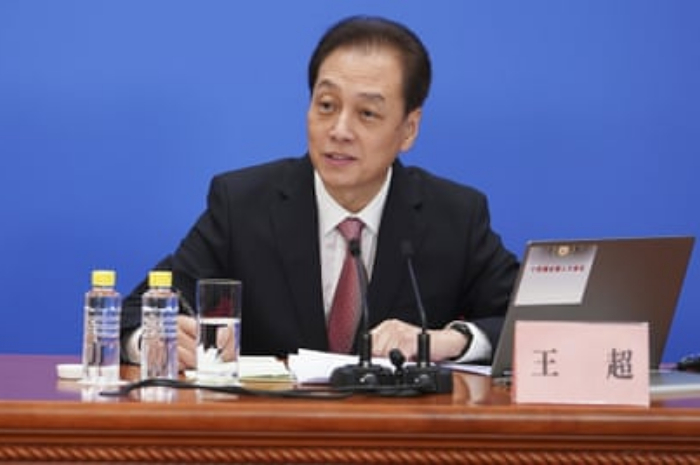 <p>Keterangan : Juru bicara Kongres Rakyat Nasional China Wang Chao, (Foto:/Twitter/heldavidson)</p>

