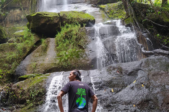 <p>Ket foto: Cantiknya view di wisata Air Terjun Minanga yang ada di Kalimantan Selatan (Foto/Instagram/slamet_orlando)</p>
