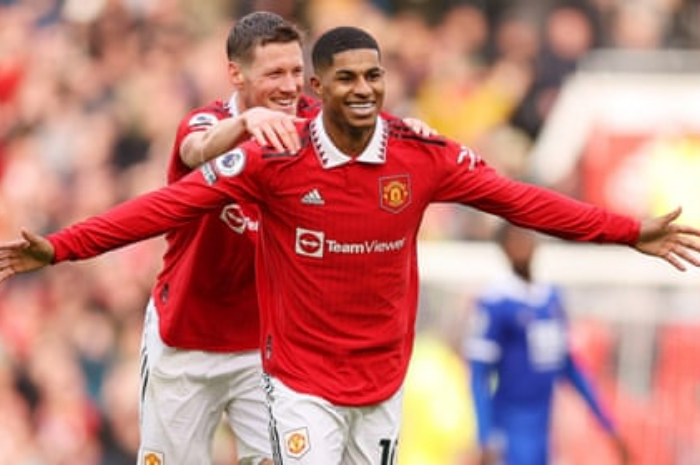 <p>Keterangan Foto: Kemenangan Manchester United atas Leicester, (Foto:/Twitter/JamieJackson)</p>