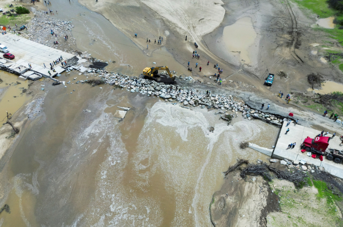 <p>Keterangan Foto : Kerusakan akibat topan di Peru, (Foto:/Twitter/@indeci)</p>

