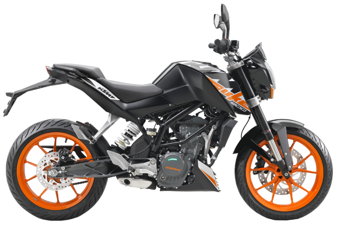 <p>Ket Foto: KTM Duke 200 dengan warna hitam yang tampak sporty (Foto/Website Resmi KTM Indonesia)</p>
