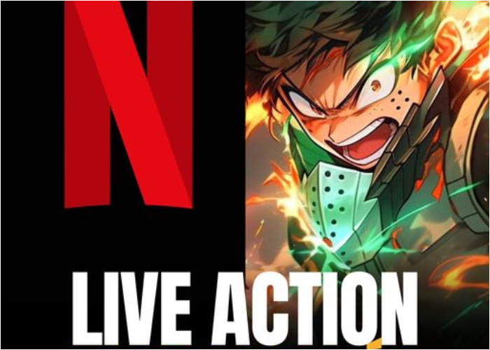 Ket Foto: Foto dari poster pengumuman Netflix dan My Hero Academia yang aka nada seri Live Actionnya (Foto/Twitter/relim3000)