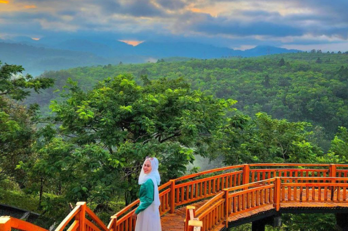 <p>Ket foto: Spot foto andalan di wisata Bukit Durian Sagara Sukabumi (Foto/Instagram/febtife)</p>
