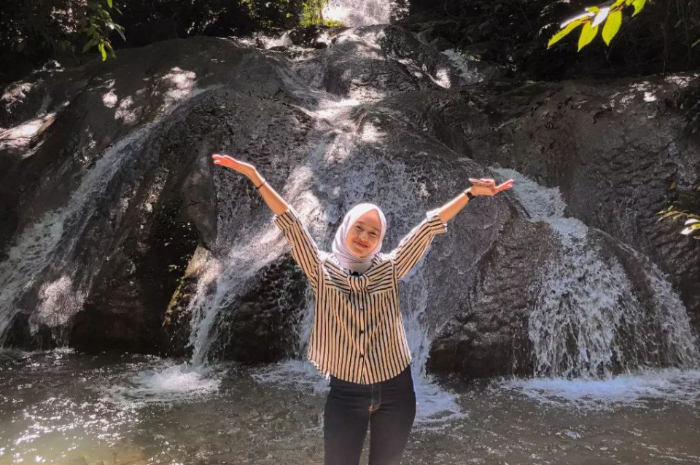 <p>Ket foto: Cantiknya panorama di wisata Air Terjun Kuta Malaka Aceh Besar (Foto/Instagram/sellymayunita)</p>
