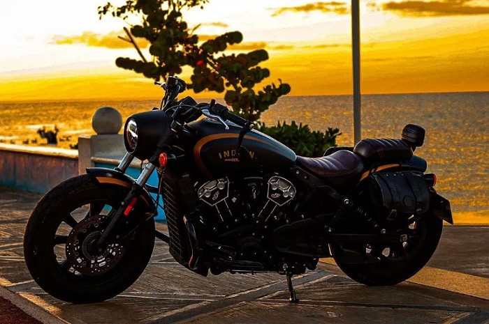 <p>Ket Foto: Foto dari motor kencang dan keren, Indian Scout Bobber (Foto/Twitter/More_Motorcycle)</p>
