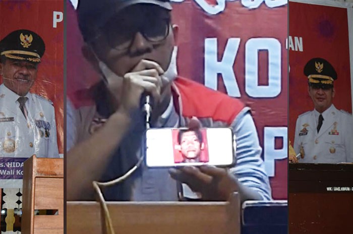 <p>Press conference Gugus Tugas Penanganan Corona Kota Palu di Baruga Vatulemo Kota Palu, Jumat 19 Juni 2020 (Foto: Pemkot Palu)</p>
